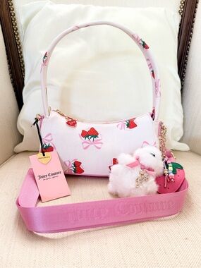 NWT Viral Juicy Couture pink strawberry Y2K purse bag